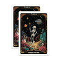 (2 Pack) Cosmic Skeleton Decor Magnet - 5" On Longest Side - Sticks to Smooth Flat Surfaces - Made in USA - MAG10020