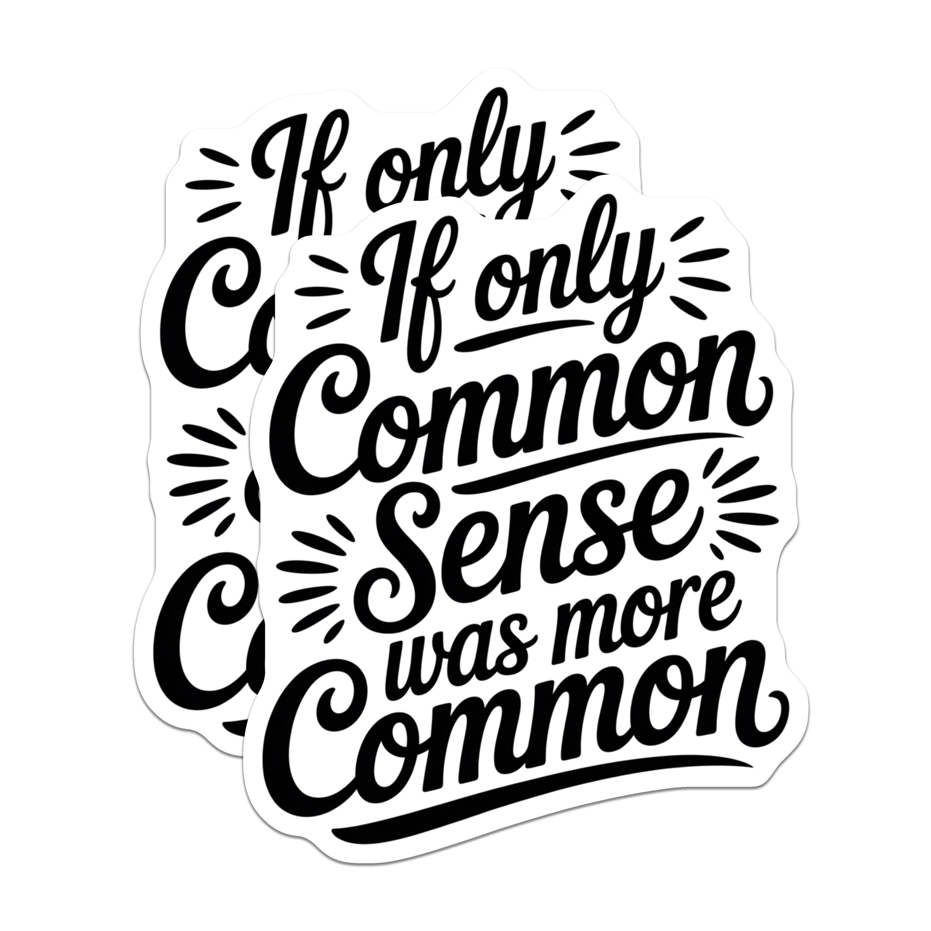 (2 Pack) Common Sense Quote Magnets - Funny Sarcastic Saying - Witty Office Fridge Locker Decor Accent - 5 Inches On Longest Side - Thick Durable Magnet - Made in USA - MAG37469