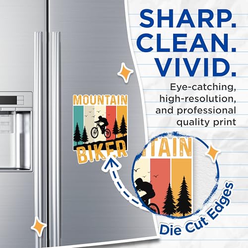 (2 Packs) Mountain Biker Magnets - Mountain Biking Magnets - 5 Inches On Longest Side - Premium Magnet - for Fridges, Toolboxes, Cars - Made in USA - MAG2361