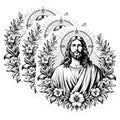 (3 Pack) Jesus Decals - Religious Stickers - Christian Laptop Decal - 3 Inches On Longest Side - Easy Peel & Apply - Made in USA - 3MCS6092