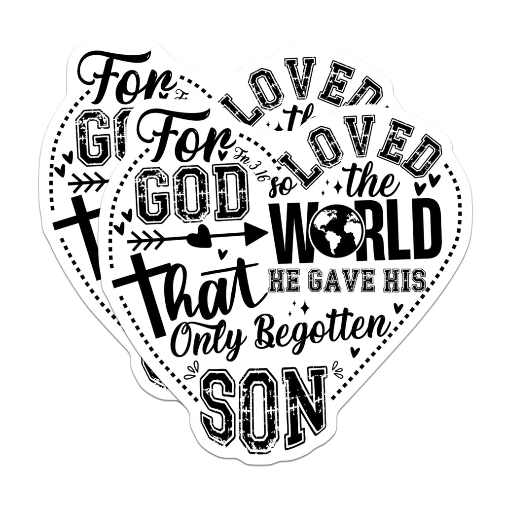 (2 Pack) John 3:16 Magnets - Christian Scripture Heart Magnet - Religious Faith Bible Verse Decor - Inspirational God Love - 5 Inches On Longest Side - Thick Durable Magnet - Made in USA - MAG29305