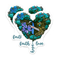(2 Pack) Faith Hope Love Magnets - Awareness Ribbon Magnet - Heart Shaped Fridge Magnets - 5" On Longest Side - Premium Magnet - for Cars, Refrigerators, Toolboxes, Lockers - Made in USA - MAG16534
