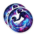 (2 Pack) Aquarius Woman Zodiac Magnets - Astrology Star Sign - Celestial Universe Decor - 5" On Longest Side - Premium Magnet - for Cars, Refrigerators, Toolboxes, Lockers - Made in USA - MAG16250