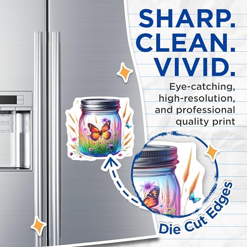 (2 Pack) Floral Design Magnet - 5" On Longest Side - Sticks to Smooth Flat Surfaces - Made in USA - MAG9361