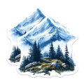 (2 Pack) Mountain Landscape Magnets - Snowy Peak Forest - Nature Scene Adventure Decor - Hiking Outdoors Art - 5 Inches On Longest Side - Thick Durable Magnet - Made in USA - MAG27411