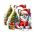 (2 Pack) Chihuahua Santa Dog Magnets - Christmas Pet Holiday Decor - Cute Animal Fridge Accessories - 5 Inches On Longest Side - Thick Durable Magnet - Made in USA - MAG30924