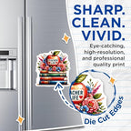 (2 Pack) Teacher Life Magnets - Apple Books Magnets - Classroom Decor - Education Enthusiast - 5" On Longest Side - for Cars, Fridges, Toolboxes - Made in USA - MAG6713