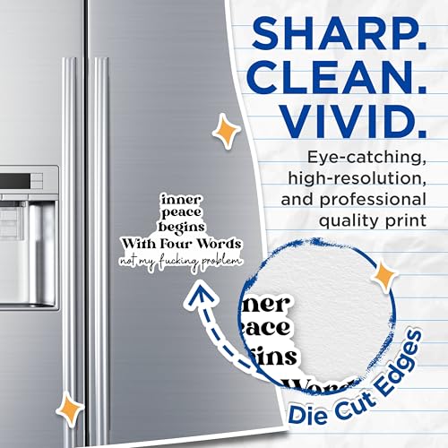 (2 Pack) Inner Peace Magnets - Motivational Quote Magnets - Funny Adult Magnets- 5" On Longest Side - for Fridges, Toolboxes, Cars - Made in USA - MAG2984