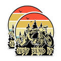 (2 Pack) Just Send It Magnets - Dirt Biker Magnet - Funny Dirt Bike Rider Magnet - 5" On Longest Side - Premium Magnet - for Cars, Refrigerators, Toolboxes, Lockers - Made in USA - MAG1643