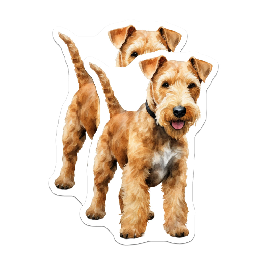 (2 Pack) Airedale Terrier Magnets - Pet Lover Home Decor - Dog Owner Kitchen Accent - 5 Inches On Longest Side - Thick Durable Magnet - Made in USA - MAG25397