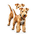 (2 Pack) Airedale Terrier Magnets - Pet Lover Home Decor - Dog Owner Kitchen Accent - 5 Inches On Longest Side - Thick Durable Magnet - Made in USA - MAG25397