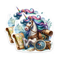 (2 Pack) Whimsical Unicorn Adventure Magnets - Magical Fantasy Explorer - Rainbow Mane Mythical Creature Decor - 5 Inches On Longest Side - Thick Durable Magnet - Made in USA - MAG38172