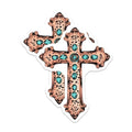 (2 Pack) Religious Cross Magnets Magnets - Decorative Christian Cross - 5" On Longest Side - Made in USA - Sticks to Refrigerators & Metal Surfaces - MAG8742
