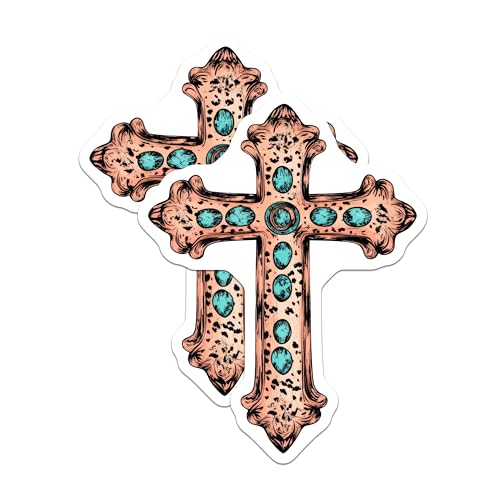 (2 Pack) Religious Cross Magnets Magnets - Decorative Christian Cross - 5" On Longest Side - Made in USA - Sticks to Refrigerators & Metal Surfaces - MAG8742