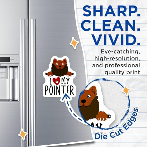 (2 Pack) I Love My Pointer Magnets - Dog Lover - Pointer Dog Fridge Magnets - 5" On Longest Side - for Cars, Fridges, Toolboxes - Made in USA - MAG4306