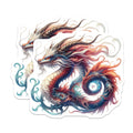 (2 Pack) Mythical Dragon Magnets - Asian Style Art - Legendary Creature Decor - Vibrant Fantasy Illustration - 5 Inches On Longest Side - Thick Durable Magnet - Made in USA - MAG39428