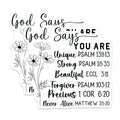 (2 Pack) God Says You are Magnets - Unique Strong Beautiful Forgiver - Inspirational Bible Verse - 5" On Longest Side - for Cars, Refrigerators, Lockers - Made in USA BMCS3093