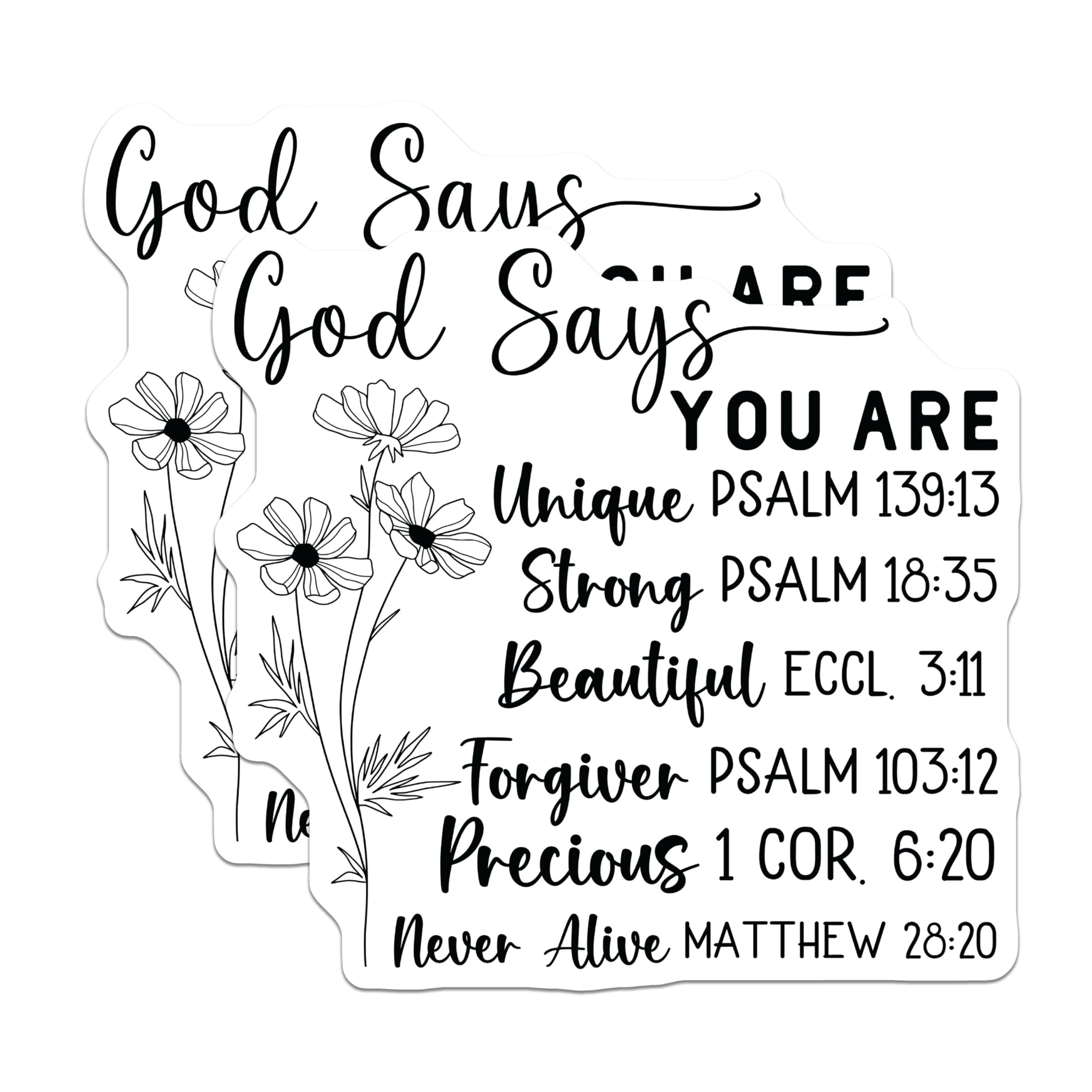(2 Pack) God Says You are Magnets - Unique Strong Beautiful Forgiver - Inspirational Bible Verse - 5" On Longest Side - for Cars, Refrigerators, Lockers - Made in USA BMCS3093
