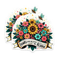 (2 Pack) Helping Me Bloom Magnets - Floral Thank You - Teacher Appreciation Decor - 5" On Longest Side - Premium Magnet - for Cars, Refrigerators, Toolboxes, Lockers - Made in USA - MAG15111