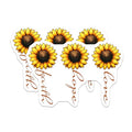 (2 Pack) Sunflower Faith Hope Love Magnets - Inspirational Kitchen Decor - 5" On Longest Side - for Cars, Fridges, Toolboxes - Made in USA - MAG7987