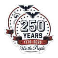 (2 Pack) 250 Years USA Magnets - We the People American Eagle - Patriotic Independence Day Decor - 5 Inches On Longest Side - Thick Durable Magnet - Made in USA - MAG20650