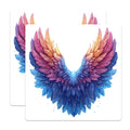 (2 Pack) Colorful Angel Wings Magnets - Ethereal Sparkle Decor - Magical Fantasy Art - 5 Inches On Longest Side - Thick Durable Magnet - Made in USA - MAG25542