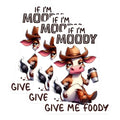 (3 Pack) Moody Cow Decals - Funny Animal Stickers - Coffee Lover Decals - 3 Inches On Longest Side - Easy Peel & Apply - Made in USA - 3MCS2563