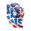 (2 Pack) Love Patriotic Magnets - Grim Reaper Heart - American Pride - 5" On Longest Side - for Cars, Fridges, Toolboxes - Made in USA - MAG7916