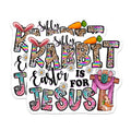 (2 Pack) Christian Easter Magnets - Silly Rabbit Jesus Decor - Farmhouse Spring Refrigerator Magnets - 5 Inches On Longest Side - Thick Durable Magnet - Made in USA - MAG27749