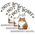 (3 Pack) Funny Cat Decals - Aggressively Helpful Cat - Sarcastic Kitty Laptop Decals - 3 Inches On Longest Side - Easy Peel & Apply - Made in USA - 3MCS2317