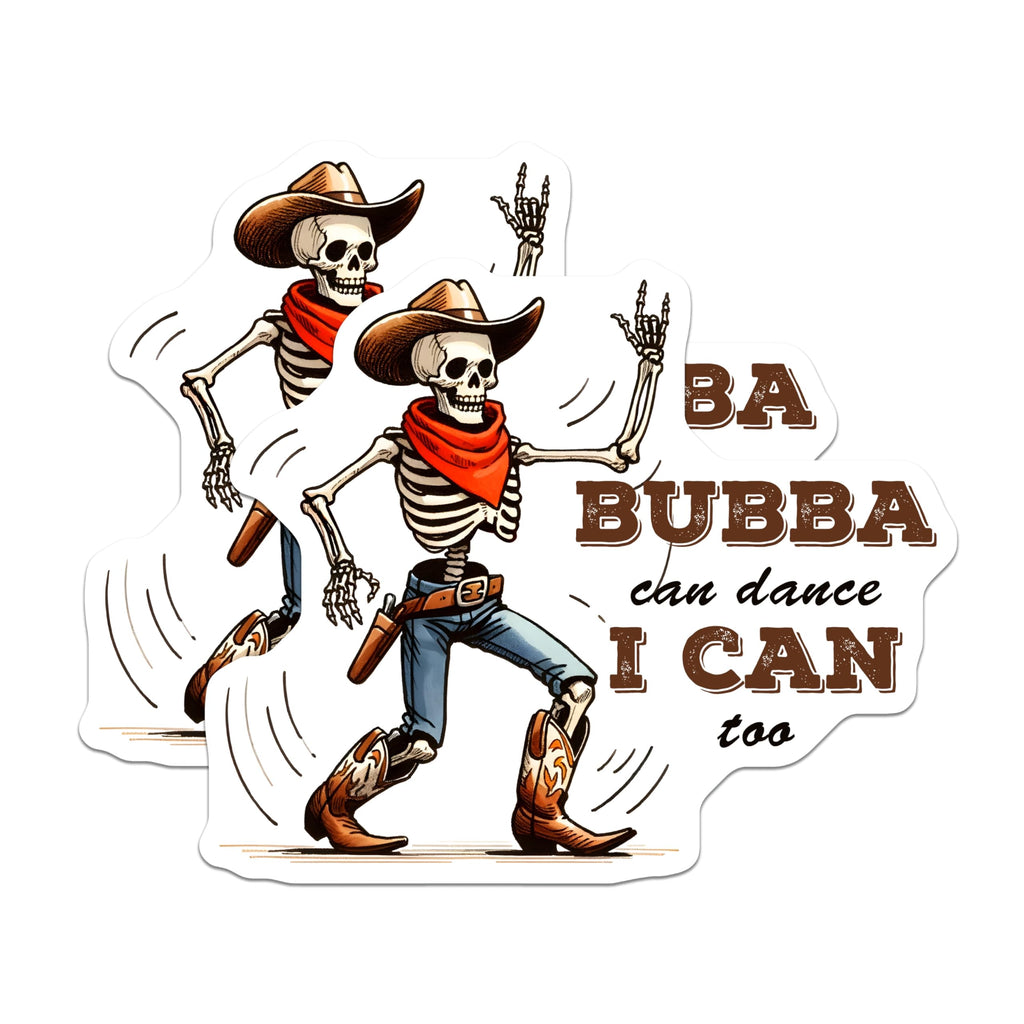 (2 Pack) Cowboy Skeleton Magnets - Dancing Skeleton - Western Skeleton Magnet - 5" On Longest Side - Premium Magnet - for Cars, Refrigerators, Toolboxes, Lockers - Made in USA - MAG14235