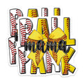 (2 Pack) Ballpark Mama Magnets - Baseball Mom Life - Softball Team Spirit - Sports Parent Decor - 5 Inches On Longest Side - Thick Durable Magnet - Made in USA - MAG28401