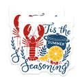 (2 Pack) Tis The Seasoning Magnets - Summer Lobster Seafood Decor - Kitchen Refrigerator Accessory - 5 Inches On Longest Side - Thick Durable Magnet - Made in USA - MAG36813