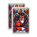 (2 Pack) Fox Art Magnets - Cosmic Animal - Astrology Design Magnets - 5" On Longest Side - for Cars, Fridges, Toolboxes - Made in USA - MAG4458