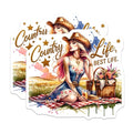 (2 Pack) Country Life Best Life Magnets - Picnic Scene - Western Lifestyle - Rustic Farmhouse Decor - Cabin Vibes - 5" On Longest Side - for Cars, Fridges, Toolboxes - Made in USA - MAG6582