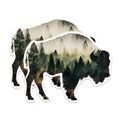 (2 Pack) Buffalo with Forest Nature Overlay - Cool Nature Magnet- 5 Inches On Longest Side - Premium Magnet - for Cars, Refrigerators, Toolboxes - Made in USA - MAG1742