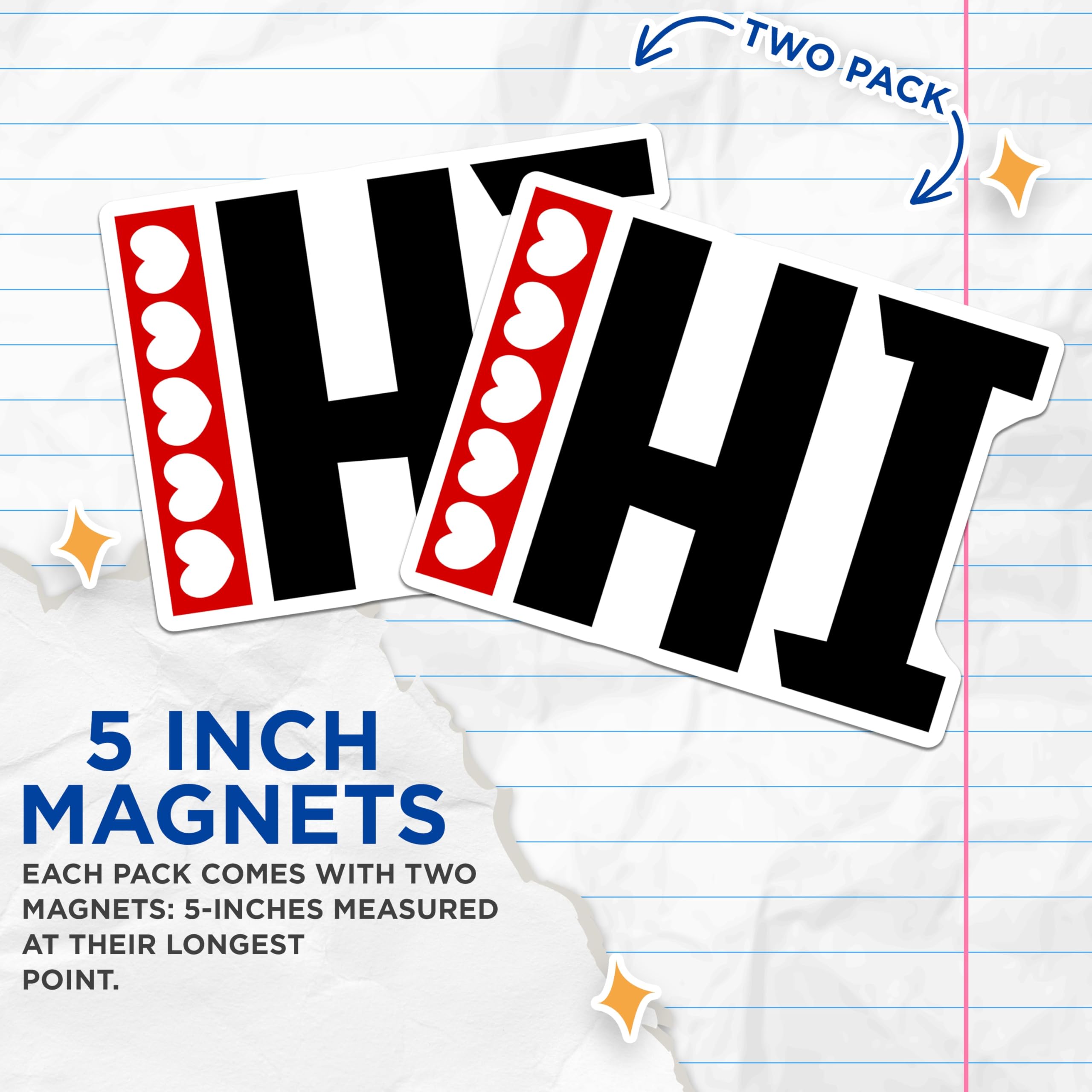 (2 Pack) HI Hawaii Magnets - Island Vibes - Aloha State Souvenir - 5" On Longest Side - Premium Magnet - for Cars, Refrigerators, Toolboxes, Lockers - Made in USA - MAG17753