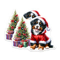 (2 Pack) Christmas Bernese Puppy Magnets - Santa Dog Holiday Decor - Festive Fridge Art Decor - 5 Inches On Longest Side - Thick Durable Magnet - Made in USA - MAG26052