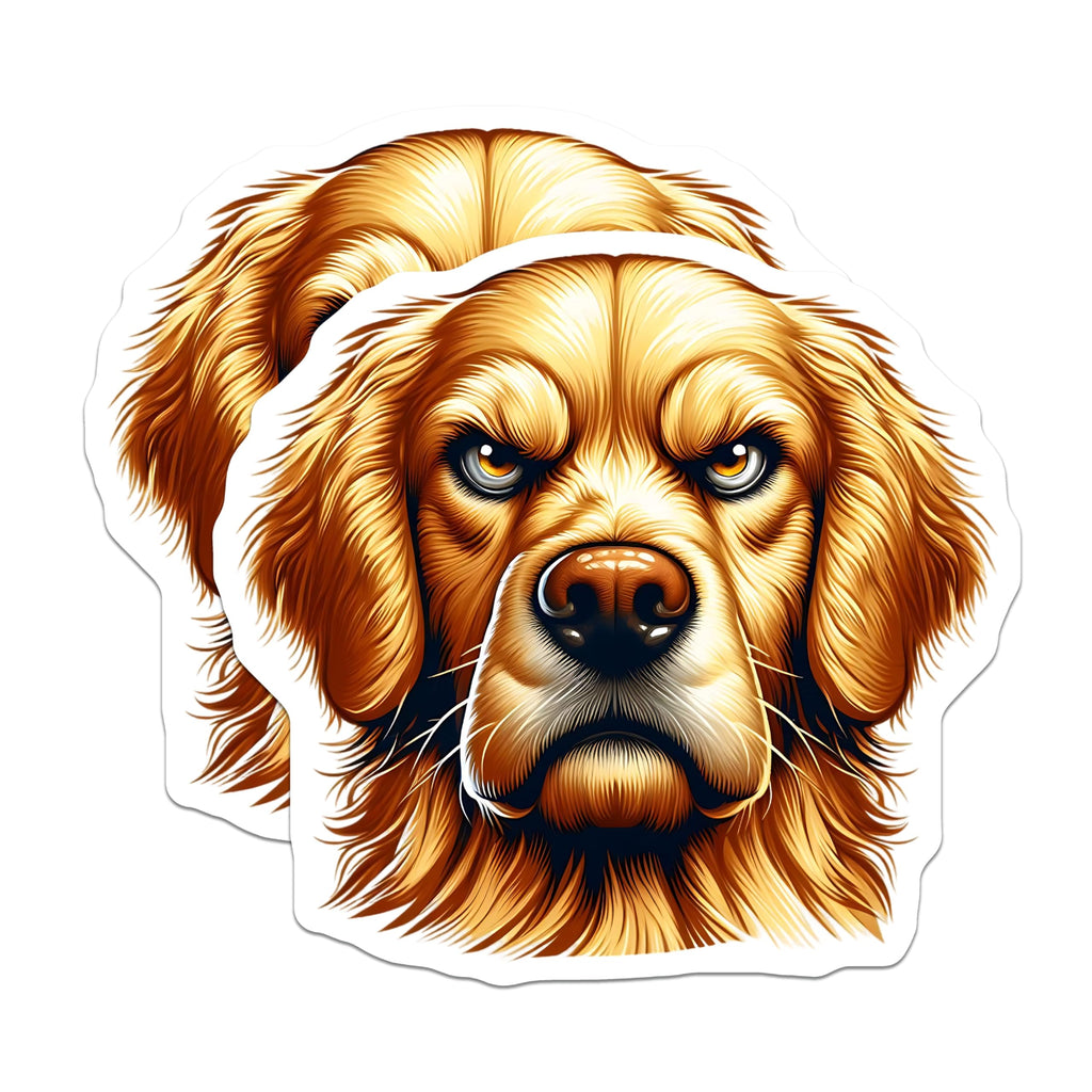 (2 Pack) Golden Retriever Magnets - Dog Breed Decor - Animal Art Refrigerator Magnets - 5" On Longest Side - Premium Magnet - for Cars, Refrigerators, Toolboxes, Lockers - Made in USA - MAG16362