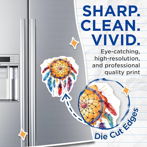 (2 Pack) Dream Catcher Magnets Magnets - Colorful Dreamcatcher Art - 5" On Longest Side - Made in USA - Sticks to Refrigerators & Metal Surfaces - MAG8868