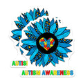 (2 Pack) Autism Awareness Magnets - Puzzle Heart Magnets - Blue Flower Magnets - 5" On Longest Side - for Cars, Refrigerators, Toolboxes, Lockers - Made in USA MAG3575