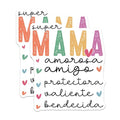(2 Pack) Super Mama Stickers - Amorosa Amigo Stickers - Protector and Brave Stickers - 5" On Longest Side - Sticks to Any Smooth Flat Surface - Made in USA - BMCS3111