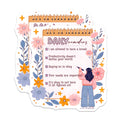 (2 Pack) Daily Reminders Magnets - Productivity Inspiration - Floral Motivational Quotes - 5" On Longest Side - for Cars, Fridges, Toolboxes - Made in USA - MAG8323