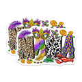 (2 Pack) Mardi Gras Mama Magnets - Louisiana Festival Decor - Southern Mom Accessory - Celebration Item for Her - 5 Inches On Longest Side - Thick Durable Magnet - Made in USA - MAG29344