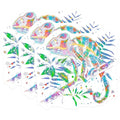 (3 Pack) Chameleon Decals - Colorful Lizard Decals - Reptile Lover Gift - 3 Inches On Longest Side - Easy Peel & Apply - Made in USA - 3MCS4334