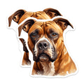 (2 Pack) Boxer Dog Magnets - Boxer Mom Dog Lover - Canine Breed Art Decor - 5 Inches On Longest Side - Thick Durable Magnet - Made in USA - MAG28254