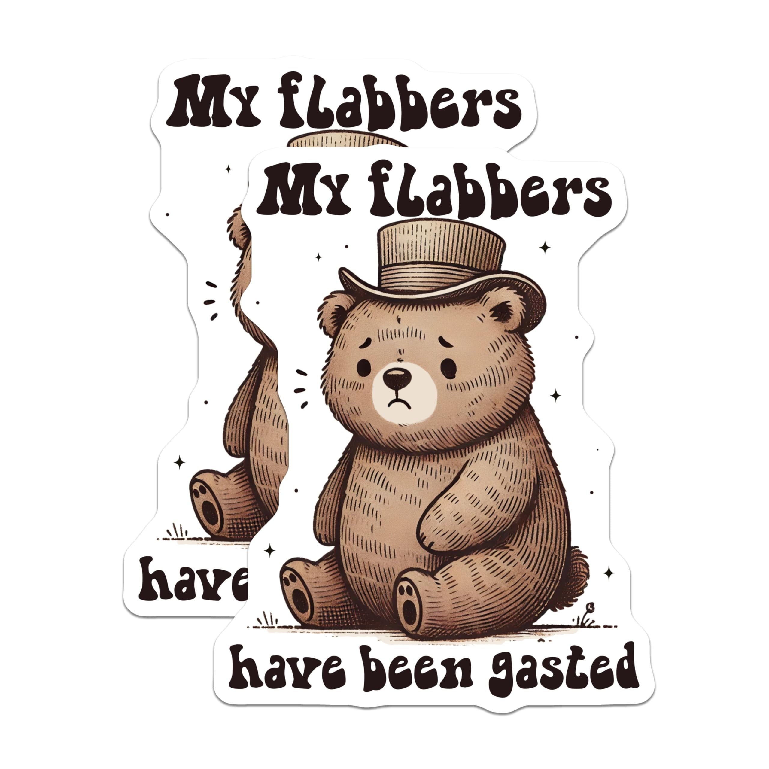 (2 Pack) Funny Bear Magnets - Adorable Fridge - Quirky Bear Kitchen Magnets - Cute Bear Magnet - 5" On Longest Side - for Cars, Fridges, Toolboxes - Made in USA - MAG3627