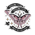 (2 Pack) Feeling Cute Moth Magnets - Might Hex You Later - Witchy Decor - Sassy Fridge Accessory - Mystical Insect Art - 5 Inches On Longest Side - Thick Durable Magnet - Made in USA - MAG22440