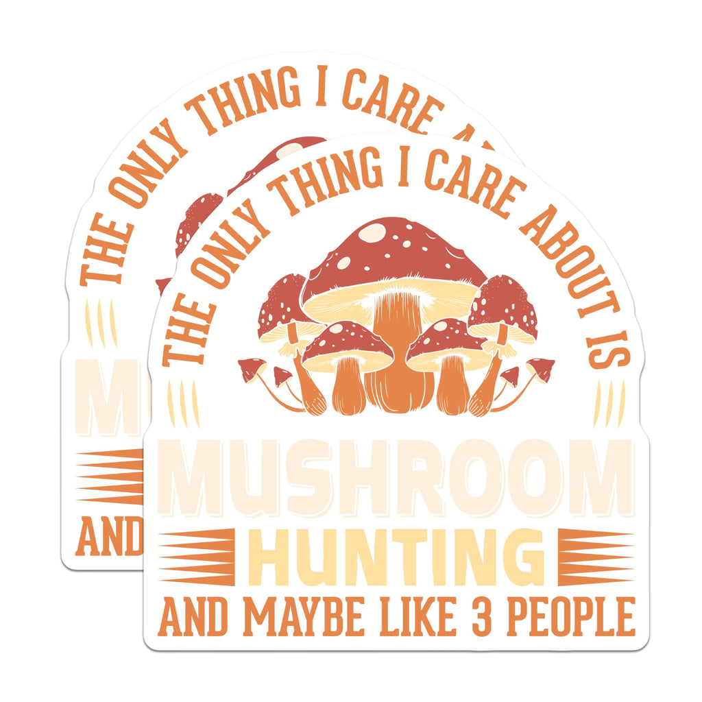 (2 Pack) Mushroom Hunting Magnets - Funny Forager - Mycologist Decor - 5" On Longest Side - Premium Magnet - for Cars, Refrigerators, Toolboxes, Lockers - Made in USA - MAG18832