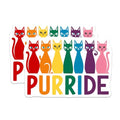 (2 Pack) Pride Cat Decorations Magnet - 5" On Longest Side - Sticks to Smooth Flat Surfaces - Made in USA - MAG9545